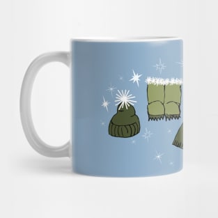 Winter weather snow lover gear cartoon illustration Mug